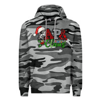 Slate Camo Papa Claus with christmas lights and mistletoe Premium Hoodie - NancyCooperArtShop
