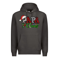Smoke Papa Claus with christmas lights and mistletoe Premium Hoodie - NancyCooperArtShop
