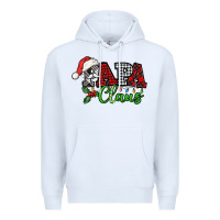 White Papa Claus with christmas lights and mistletoe Premium Hoodie - NancyCooperArtShop