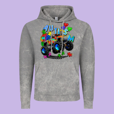 Monster Truck Autism Vintage Hoodie Designed By Zillion Design Studio