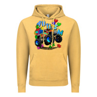 Vintage Mustard monster truck autism Vintage Hoodie - Zillion Design Studio
