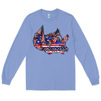 Colony Blue america Long Sleeve Tee - CowhideDigitalArt