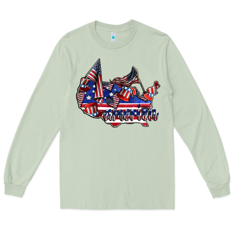 America Long Sleeve Tee by CowhideDigitalArt | Teevron