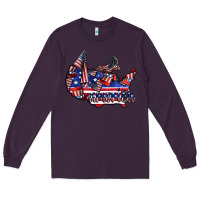 Plum america Long Sleeve Tee - CowhideDigitalArt