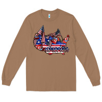 Toasted Coconut america Long Sleeve Tee - CowhideDigitalArt