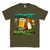 Army Green drinking buddies with baby bottle and beer Classic Tee - HRA Design Shop