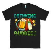 Black drinking buddies with baby bottle and beer Classic Tee - HRA Design Shop