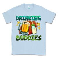 Dusty Blue drinking buddies with baby bottle and beer Classic Tee - HRA Design Shop