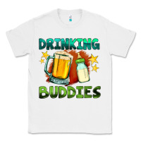 White drinking buddies with baby bottle and beer Classic Tee - HRA Design Shop