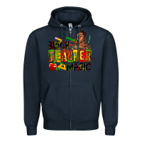 Navy black teacher  magic Zipper Hoodie - AdoDesignShop