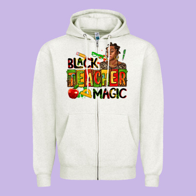 Black Teacher  Magic Zipper Hoodie Designed By Adodesignshop