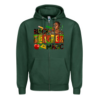 Sports Green black teacher  magic Zipper Hoodie - AdoDesignShop