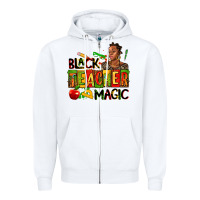 White black teacher  magic Zipper Hoodie - AdoDesignShop