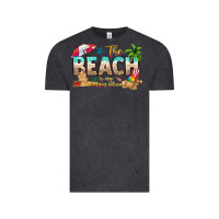 Vintage Black the beach is my happy place Vintage Tee - texasbilliewilder