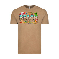 Vintage Coffee the beach is my happy place Vintage Tee - texasbilliewilder