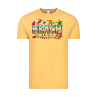 Vintage Mustard the beach is my happy place Vintage Tee - texasbilliewilder