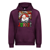 Mauve Wine Christmas junkie Santa Claus Urban Hoodie - Jasminsmagicworld