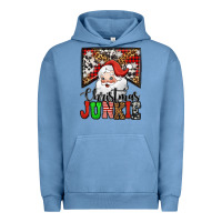 Pigment Pebble Blue Christmas junkie Santa Claus Urban Hoodie - Jasminsmagicworld
