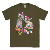 Army Green floral baby goats Classic Tee - RanaPortraitStore