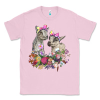 Bubblegum Pink floral baby goats Classic Tee - RanaPortraitStore