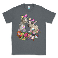 Charcoal Heather floral baby goats Classic Tee - RanaPortraitStore