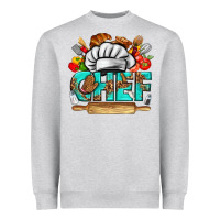 Heather Grey chef Heavyweight Sweatshirt - texasbilliewilder