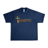 Navy thankful pumpkin cross Urban Heavy Tee - RanaPortraitStore