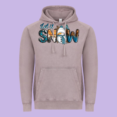 Vintage Hoodie Let It Snow Snowman