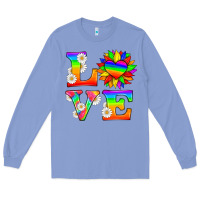 Colony Blue love and sunflower Long Sleeve Tee - HRA Design Shop