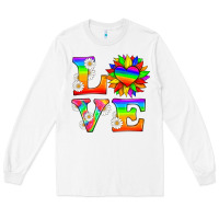 White love and sunflower Long Sleeve Tee - HRA Design Shop