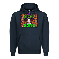 Navy Boo heifer halloween Zipper Hoodie - Artiststas