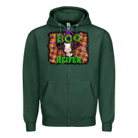 Sports Green Boo heifer halloween Zipper Hoodie - Artiststas