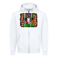 White Boo heifer halloween Zipper Hoodie - Artiststas