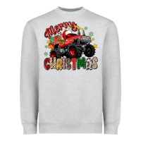 Merry Christmas Truck Heavyweight Sweatshirt | Teevron