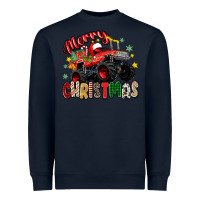 Navy merry christmas truck Heavyweight Sweatshirt - Zillion Design Studio