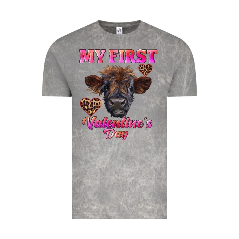 My First Valentine's Day Highland Calf Vintage Tee by RanaPortraitStore | Teevron
