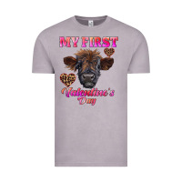 Vintage Zinc my first valentine's day highland calf Vintage Tee - RanaPortraitStore