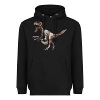 Black Deinonychus Heavyweight Hoodie - LillyAllenDesigns