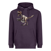 Plum Deinonychus Heavyweight Hoodie - LillyAllenDesigns