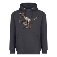Smoke Deinonychus Heavyweight Hoodie - LillyAllenDesigns