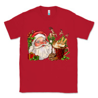 Red santa and hot cocoa cup Classic Tee - FaDigitalArtStudio