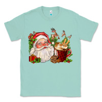 Seafoam santa and hot cocoa cup Classic Tee - FaDigitalArtStudio
