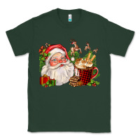 Sports Green santa and hot cocoa cup Classic Tee - FaDigitalArtStudio