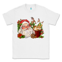 White santa and hot cocoa cup Classic Tee - FaDigitalArtStudio