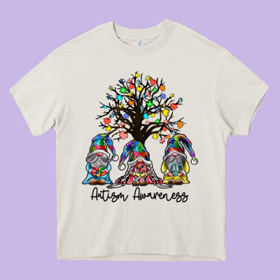 Autism Awarenes Heavy Core Tee Designed By Sublimationcraftshop