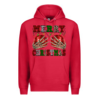 Cardinal Merry Christmas skeleton hands boobs Premium Hoodie - NancyCooperArtShop