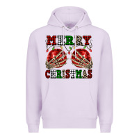 Lilac Merry Christmas skeleton hands boobs Premium Hoodie - NancyCooperArtShop