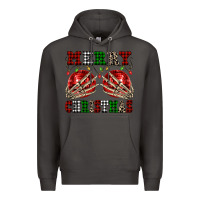 Smoke Merry Christmas skeleton hands boobs Premium Hoodie - NancyCooperArtShop