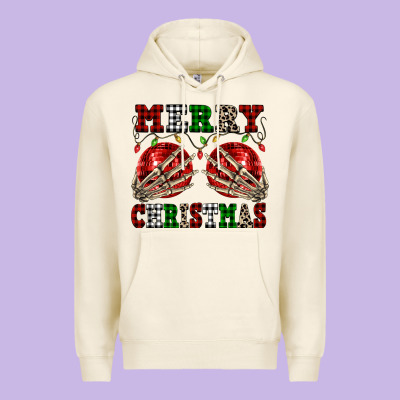 Merry Christmas Skeleton Hands Boobs Premium Hoodie Designed By Nancycooperartshop