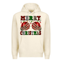 Tofu Merry Christmas skeleton hands boobs Premium Hoodie - NancyCooperArtShop